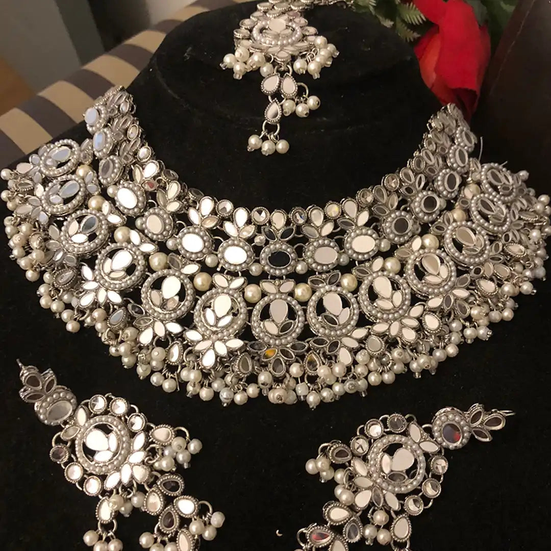 choker necklace designs online NJC-008 silver