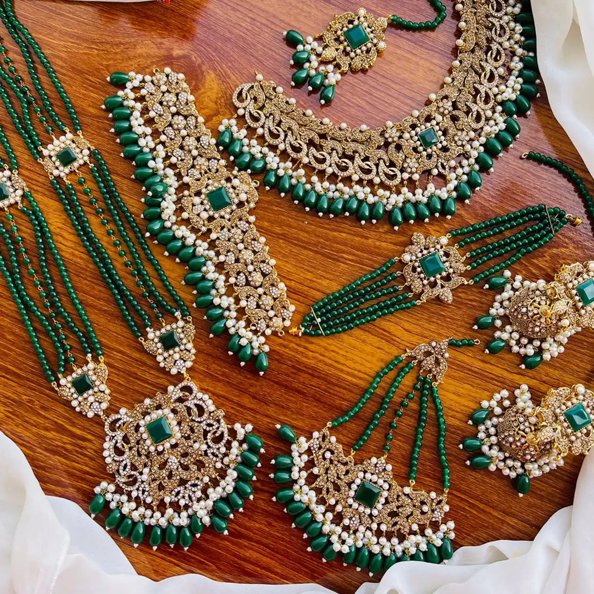 choker necklace price in pakistan njc-025 green