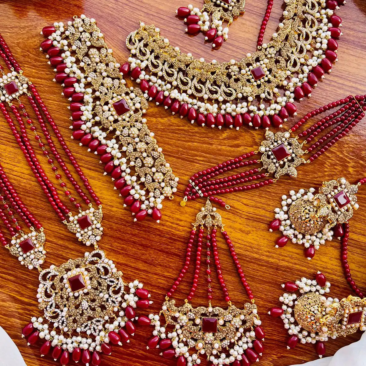 choker necklace price in pakistan njc-025 red