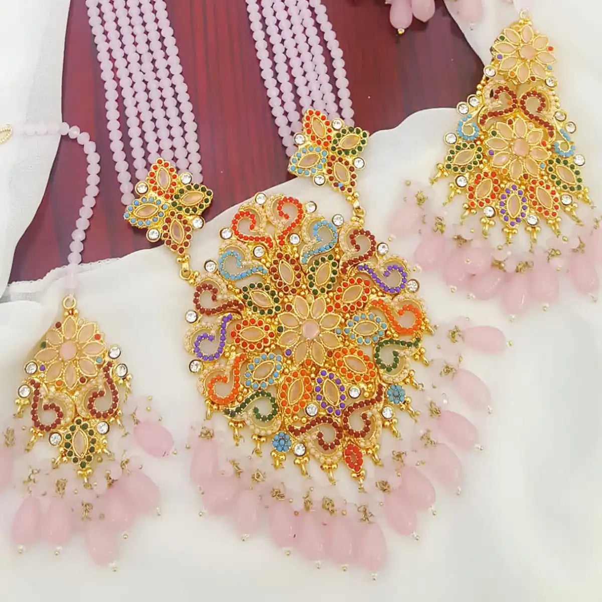 designer jewellery online pakistan njc-004 pink
