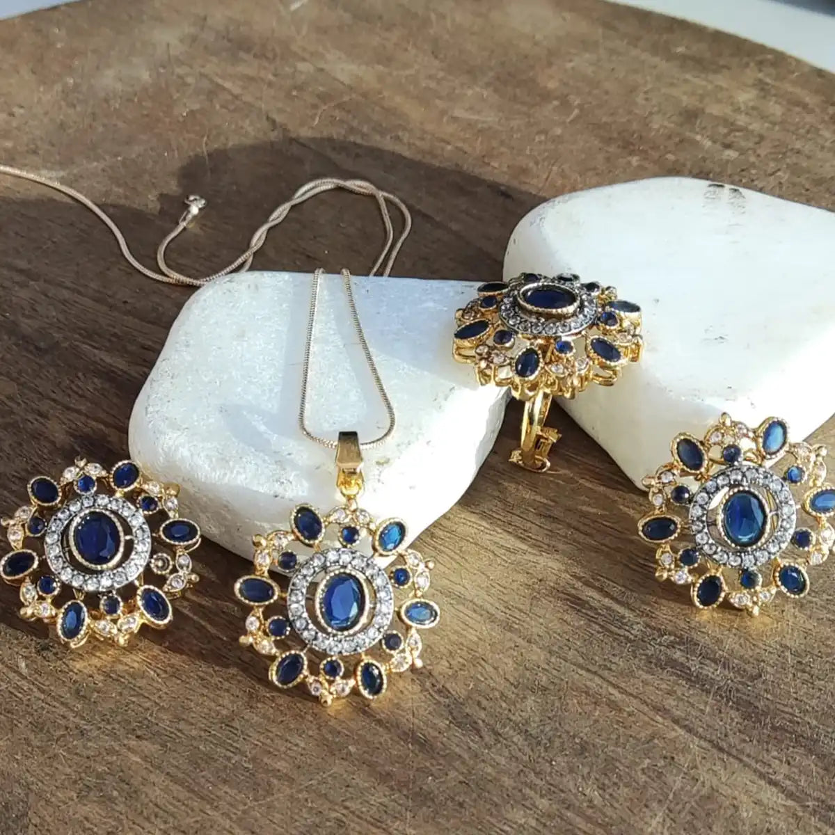 earrings jewellery for wedding njc-006 blue