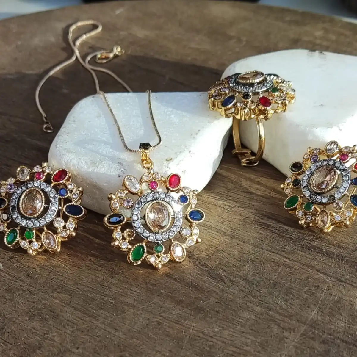 earrings jewellery for wedding njc-006 multi champion