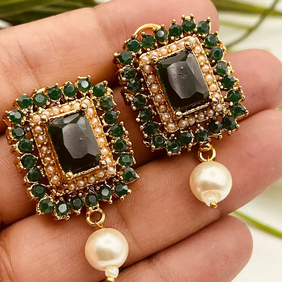 earrings online shopping in pakistan njc-009 green