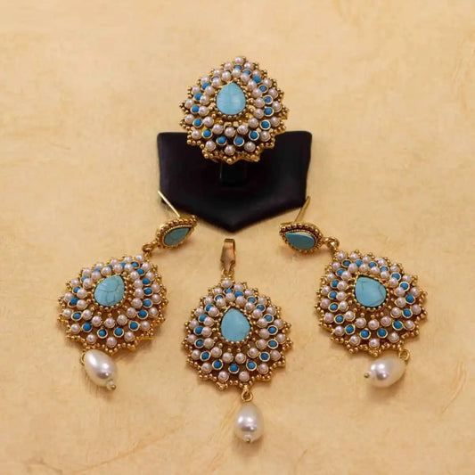 earring tops set njc-005 turquoise