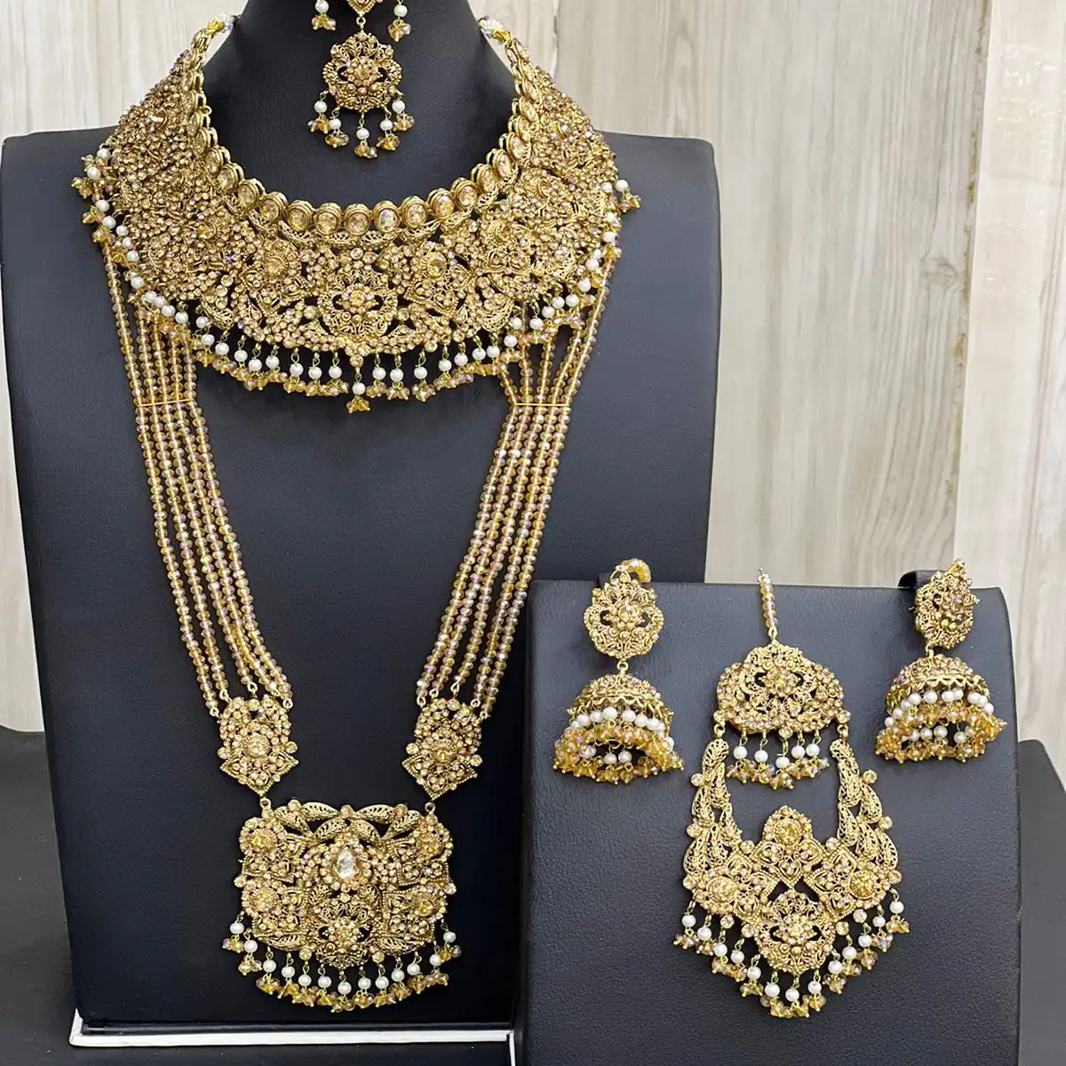 jewellery designer in pakistan NJC-006 golden