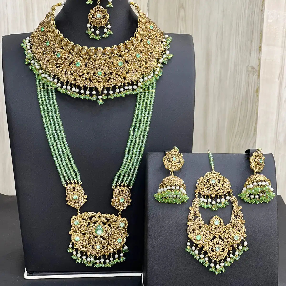 jewellery designer in pakistan NJC-006 mint green
