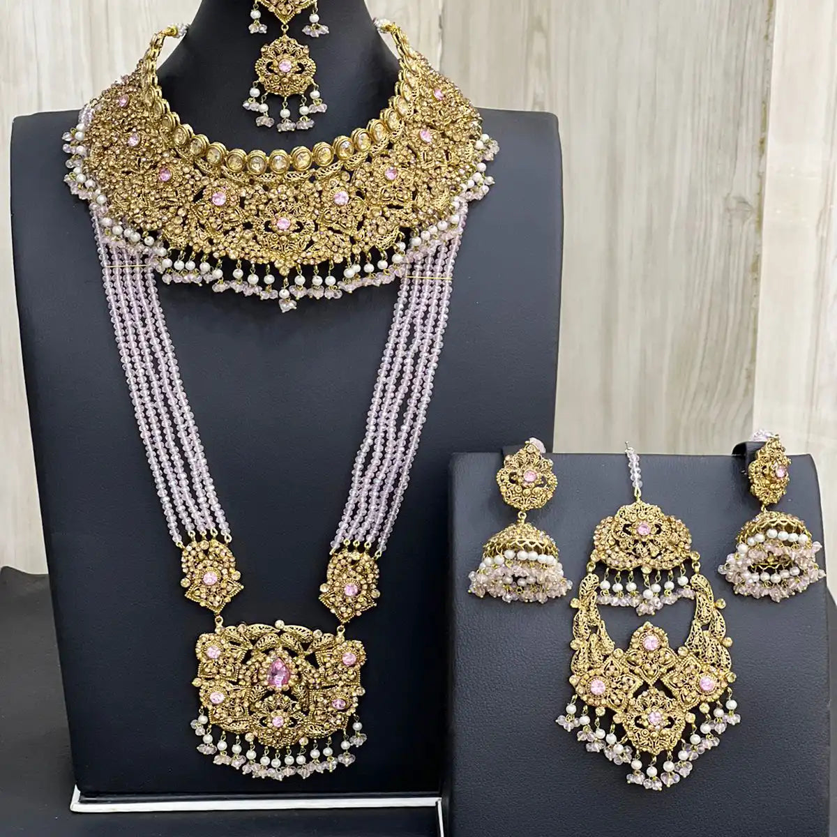 jewellery designer in pakistan NJC-006 pink