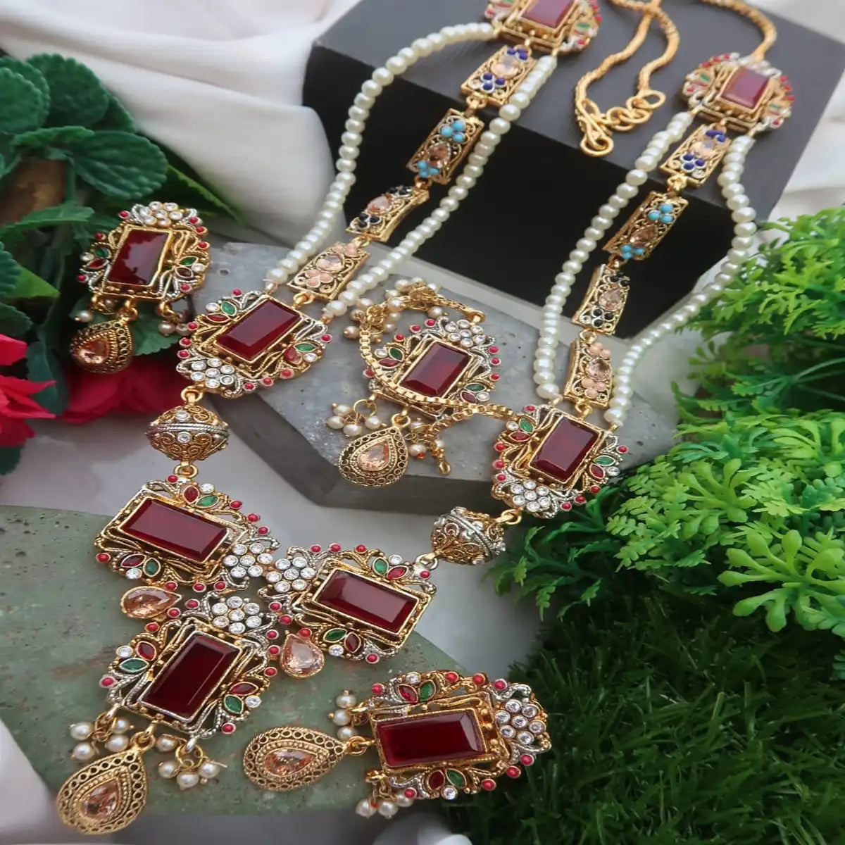 mala set design in pakistan njc-009 red