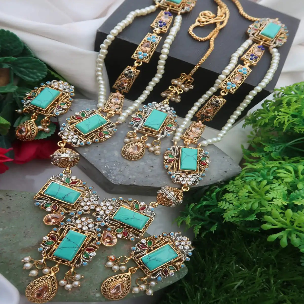 mala set design in pakistan njc-009 turquoise