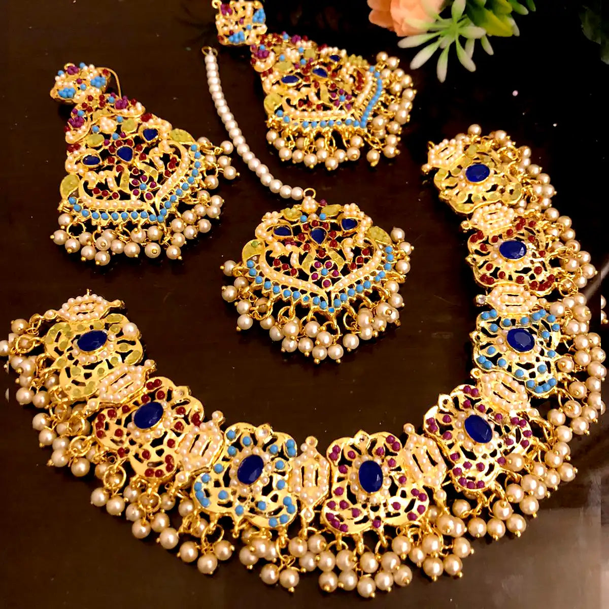 necklace price in pakistan njc-012 blue