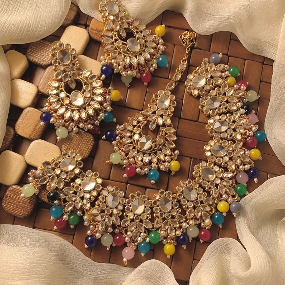 necklace set price in pakistan NJC-003 multi color