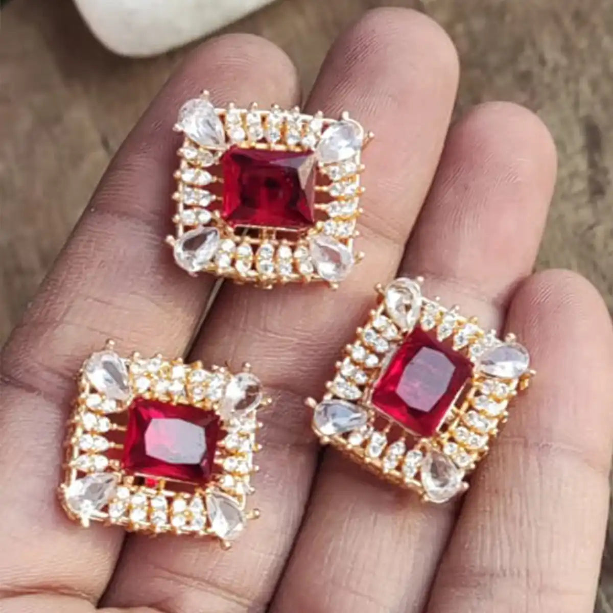 tops jewellery design in pakistan njc-002 red